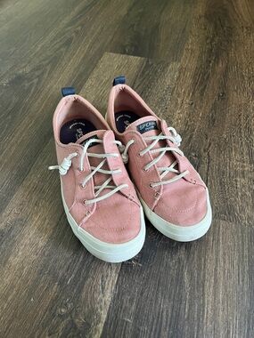 Sperry Rose Pink Canvas Low-Top Sneakers